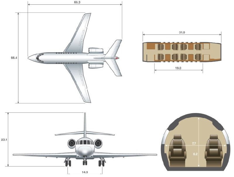 бизнес джет Dassault Falcon 2000
